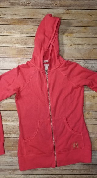 Victoria's Secret Jackets & Blazers - Victoria's Secret Pink Gold Wings zipup hoodie